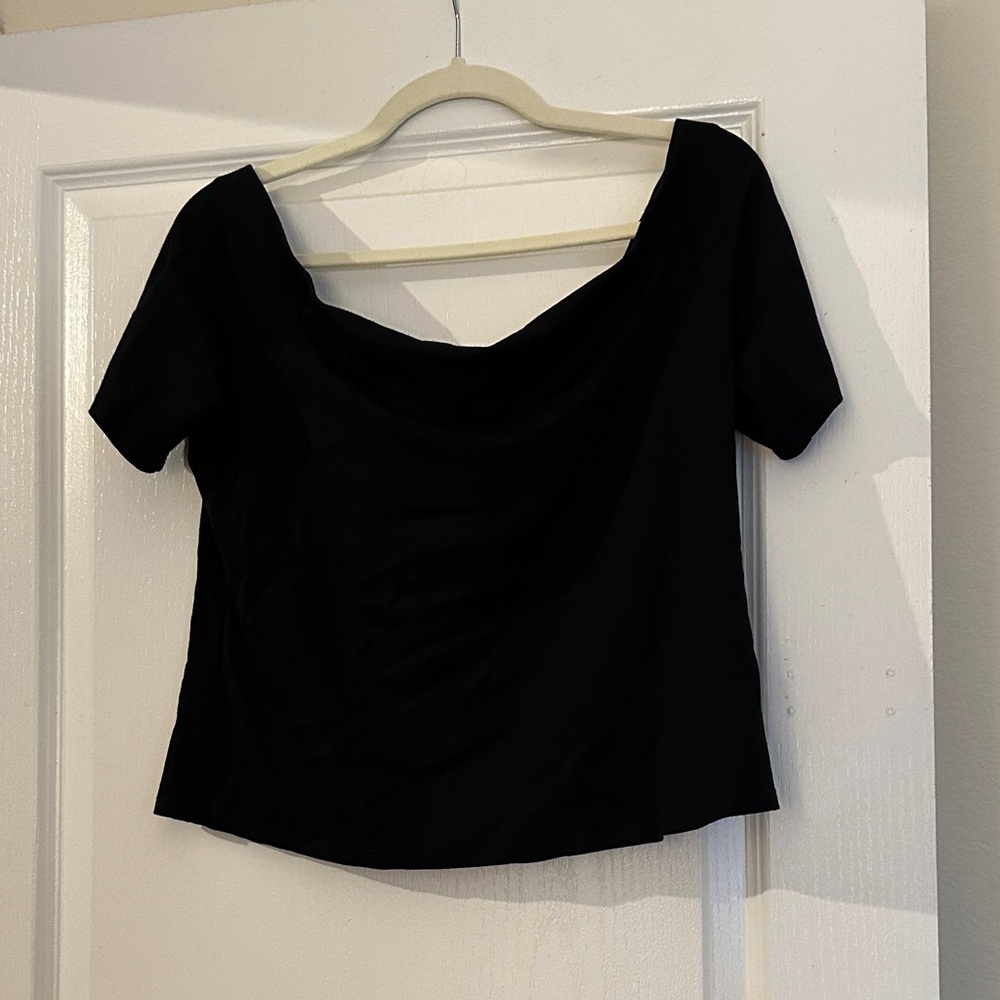 Off the Shoulder Black Women's Top